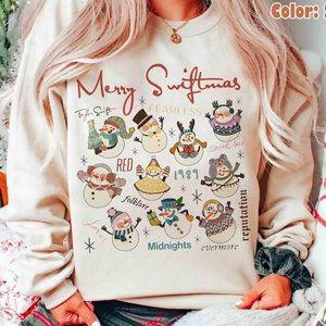 TS Snowman Christmas Version Sweatshirt, The ErasTour Christmas shirt
